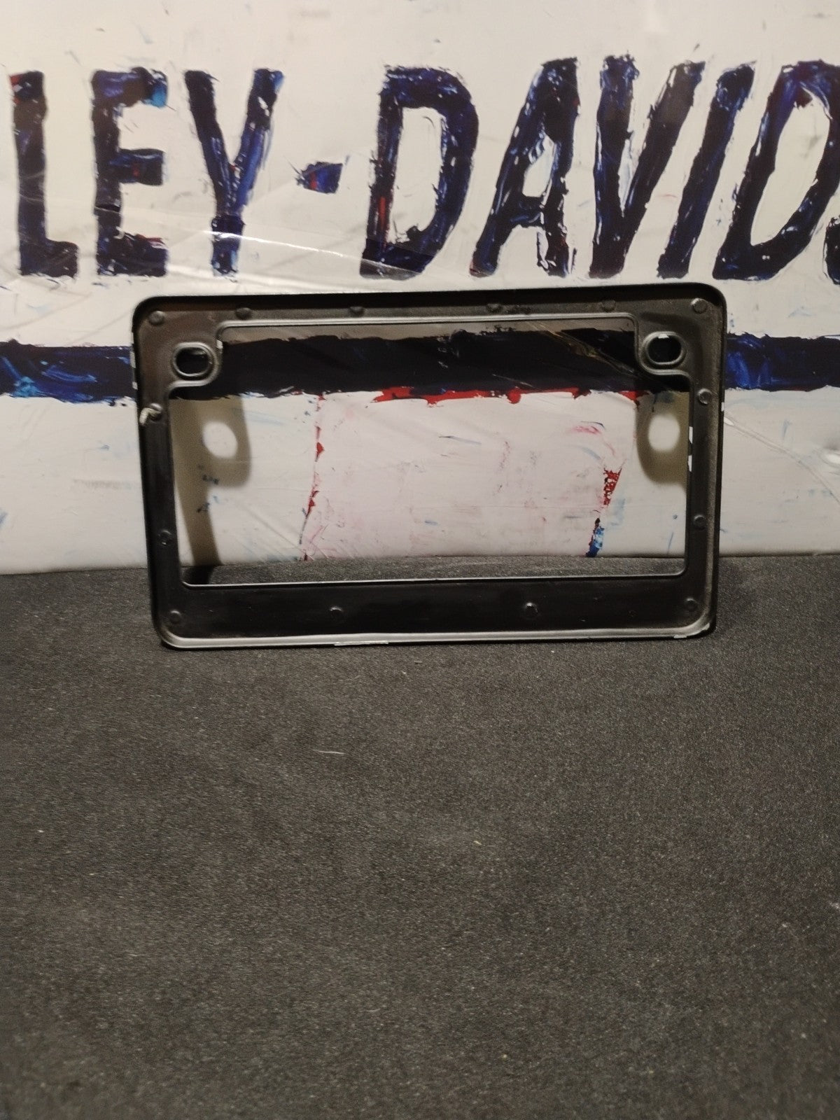 Basic Black Motorcycle License Plate Cover Holder 