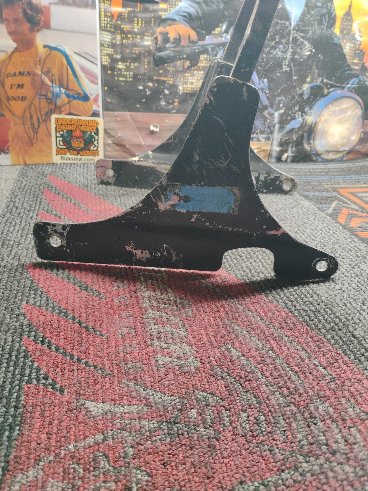 HARLEY DAVIDSON Sissy Bar Insert Style Upright Motorcycle & Mounting Brackets