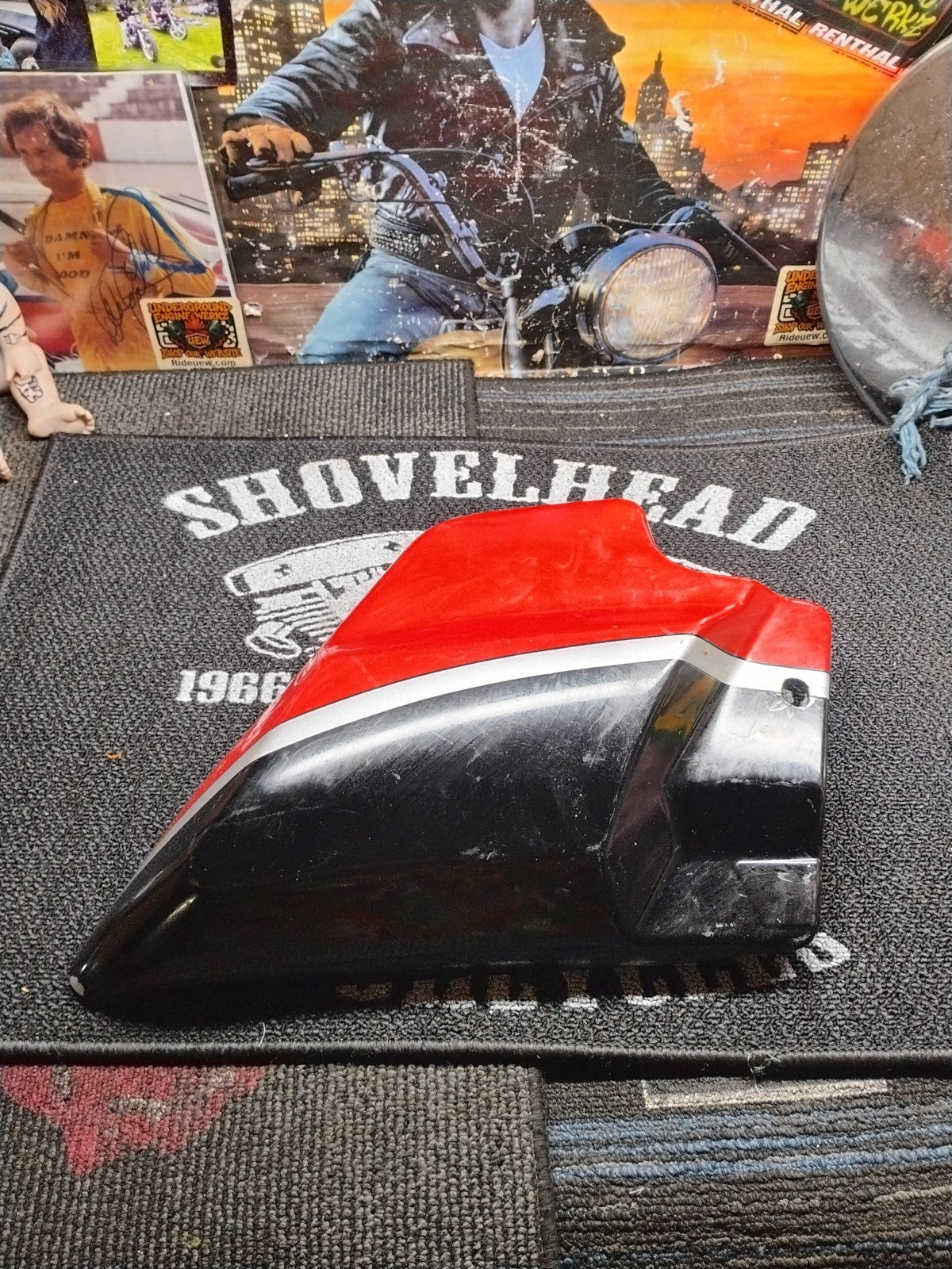 Harley Davidson FLHTC Touring 09-up RH Side Cover OEM Ember Red/Merlot  66048-09