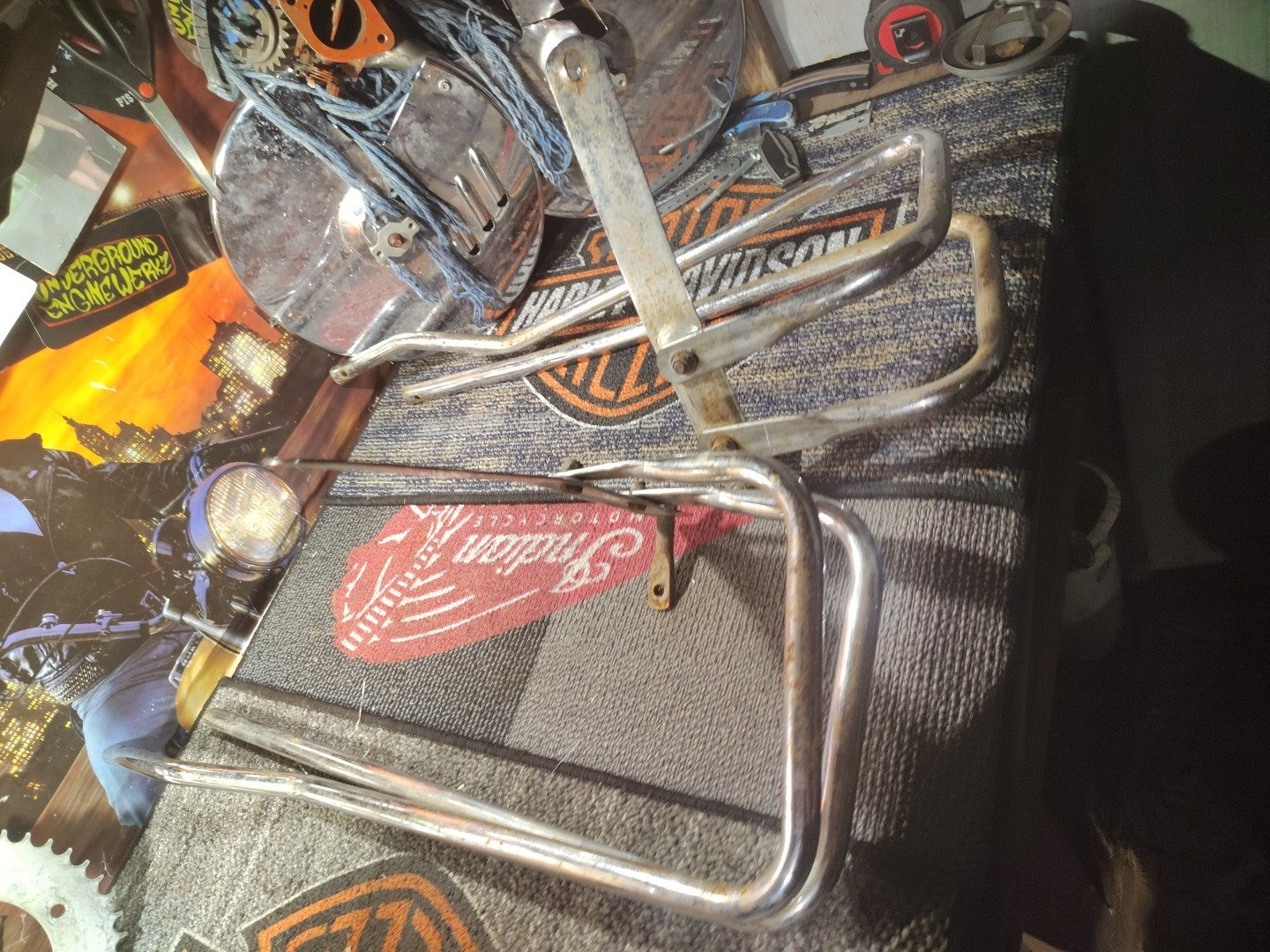 HARLEY DAVIDSON FLH SHOVEL HEAD SADDLEBAG GUARD KIT Vin Oem- 58 - 84