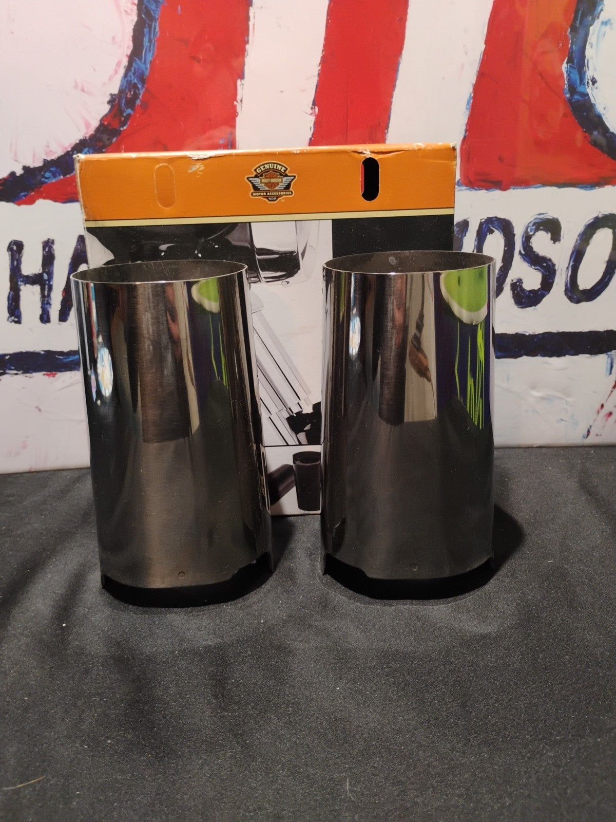 Harley Davidson upper Fork Slider Covers, Chrome