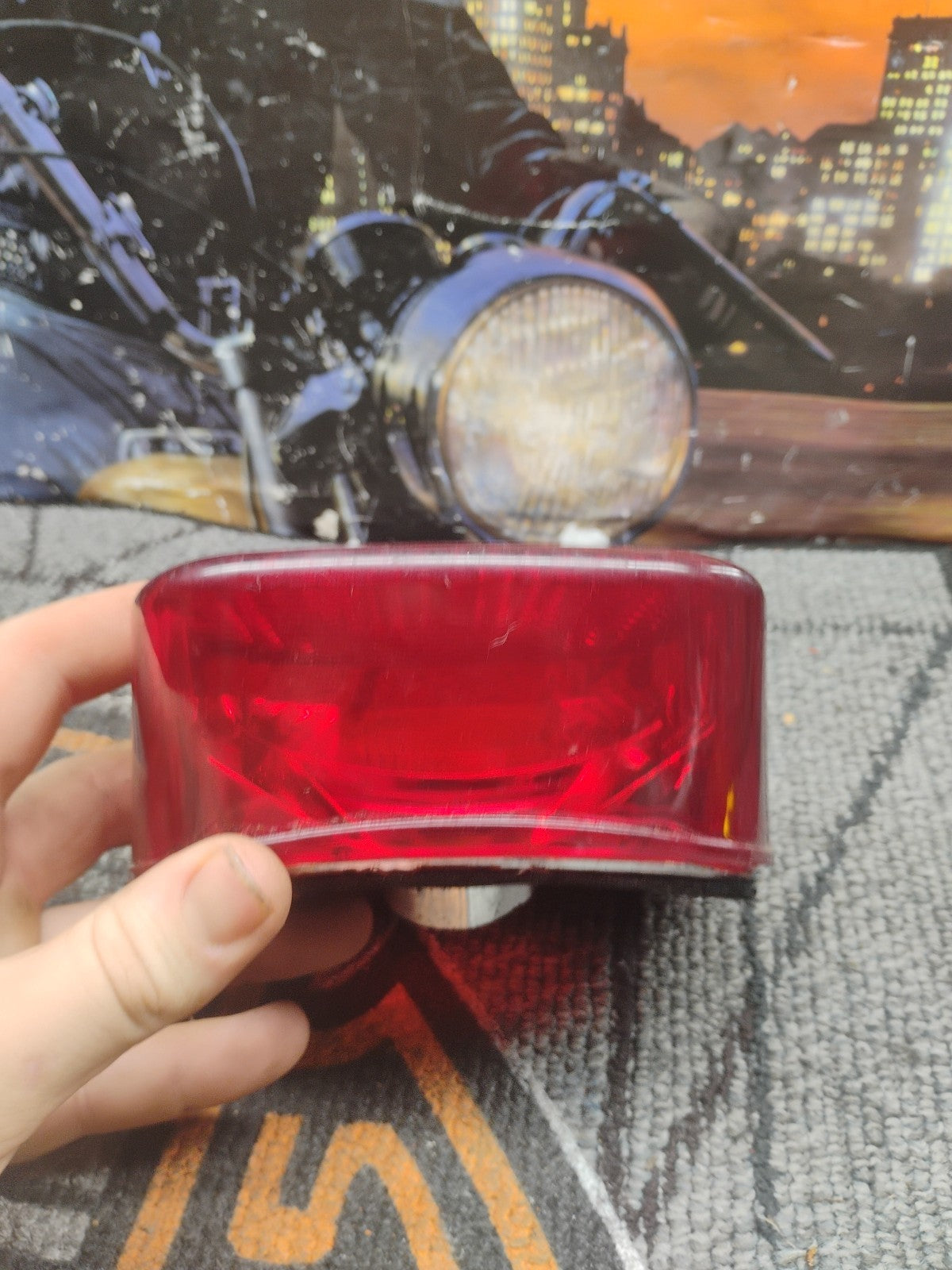 Drag Specialties - 12-0402C - Laydown Taillight Lens - Red