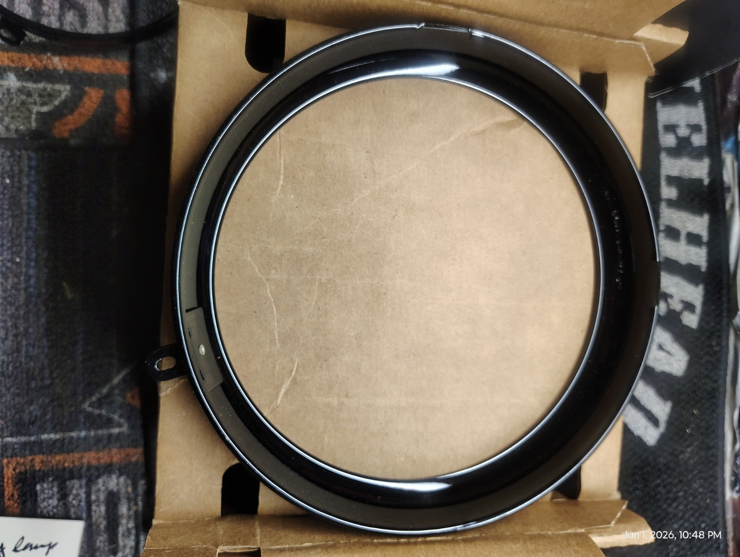 OEM Harley-Davidson Headlamp Assembly Black Trim Ring 68342-05A 7" Headlight