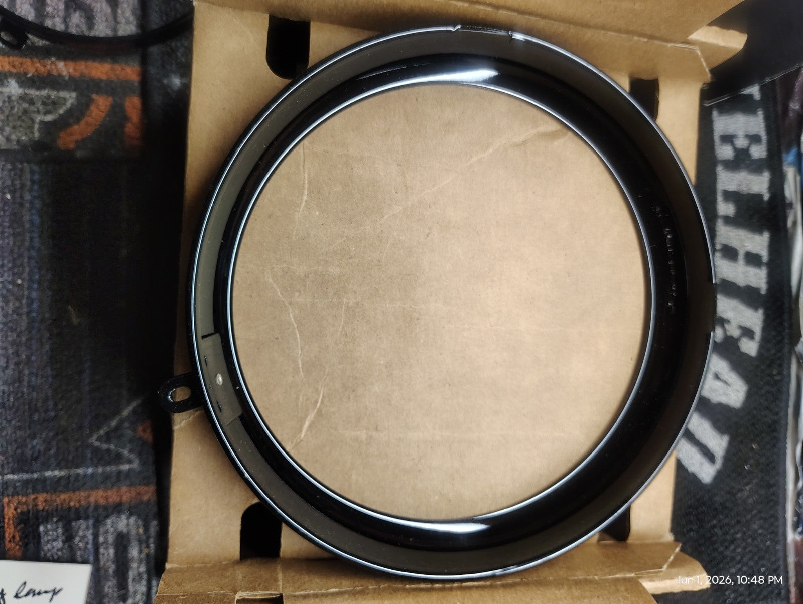 OEM Harley-Davidson Headlamp Assembly Black Trim Ring 68342-05A 7" Headlight