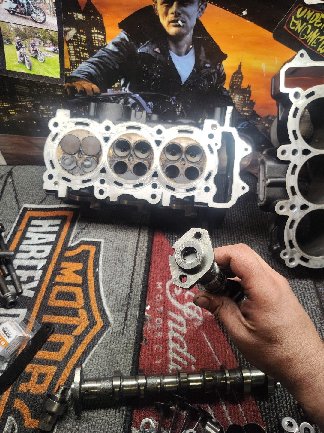 2009 Triumph Street Triple 675 Cylinder Head With Cams Cylinders And Hardware 
