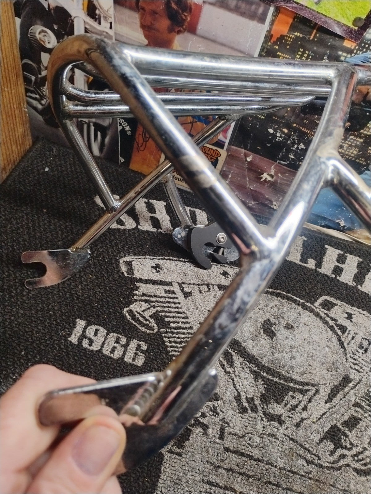 Chrom HARLEY Sportster XL 2004^ Solo Detachable OEM Motorcycle Luggage Rack