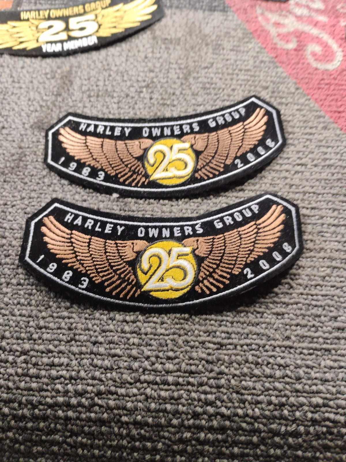 HOG Harley Davidson Owners Group 25 Embroidered Year Patch 1993-2008