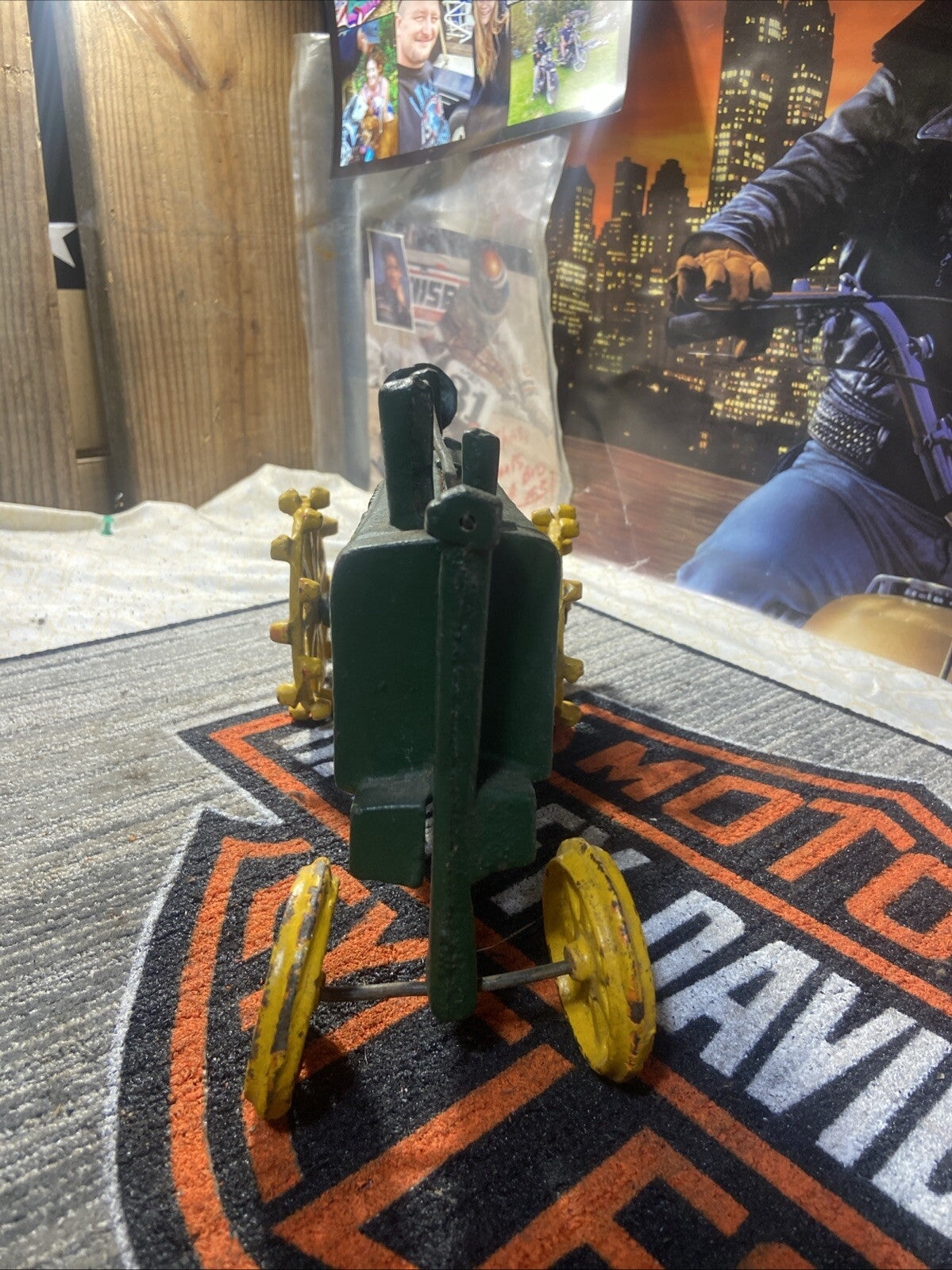 Vintage JOHN DEERE Farm Tractor With Green-Yellow Wheels