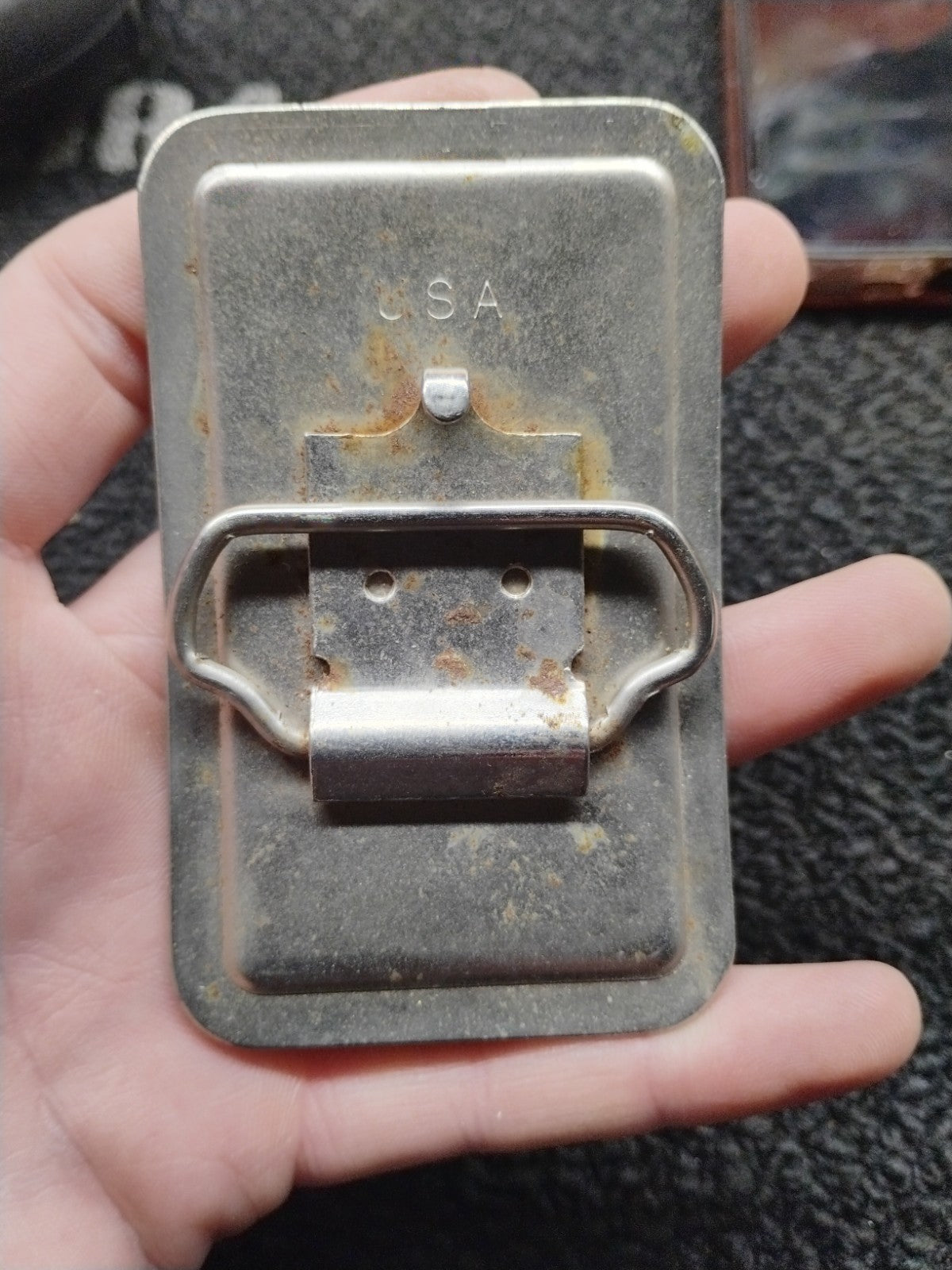 Vintage CB Trucker Belt Buckle Red Semi Truck Transportation