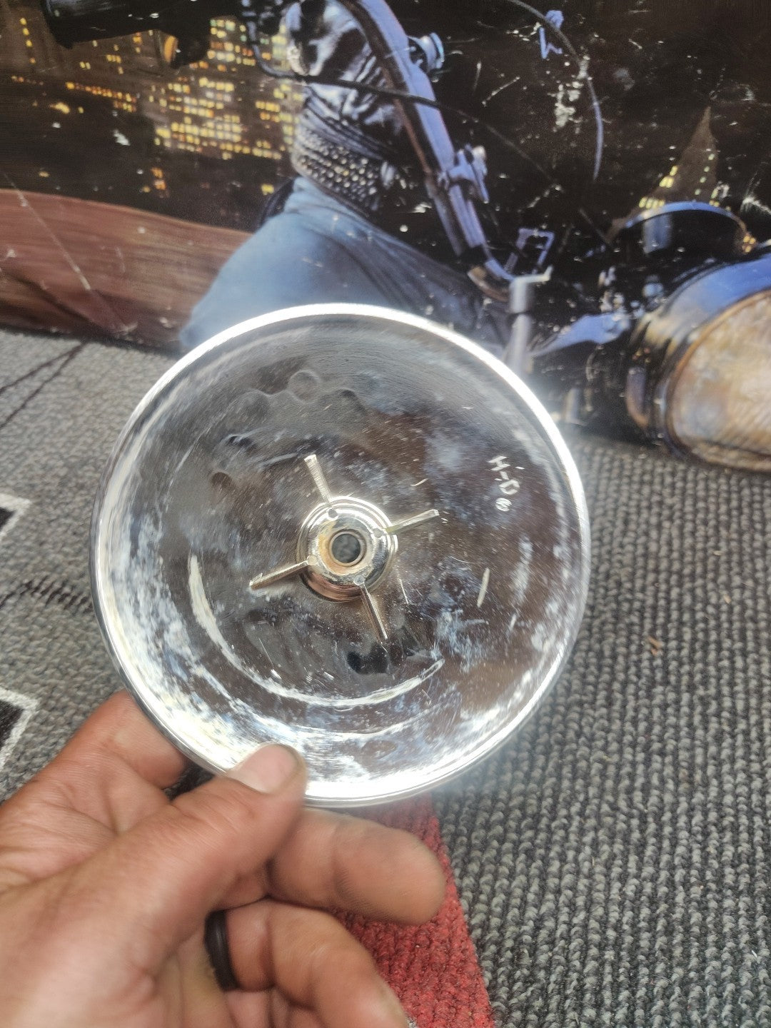 [USED] Harley Genuine Chrome Flame Air Cleaner Trim 29430-06 