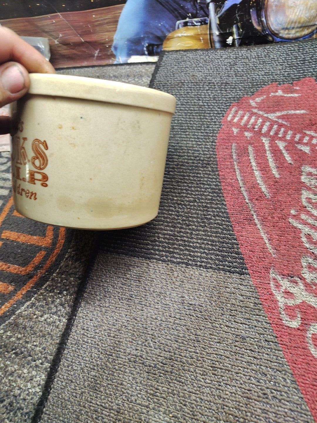 VintPottery Crock "Grandma's Snacks for V.I.P. Grandchildren"Candle Crock