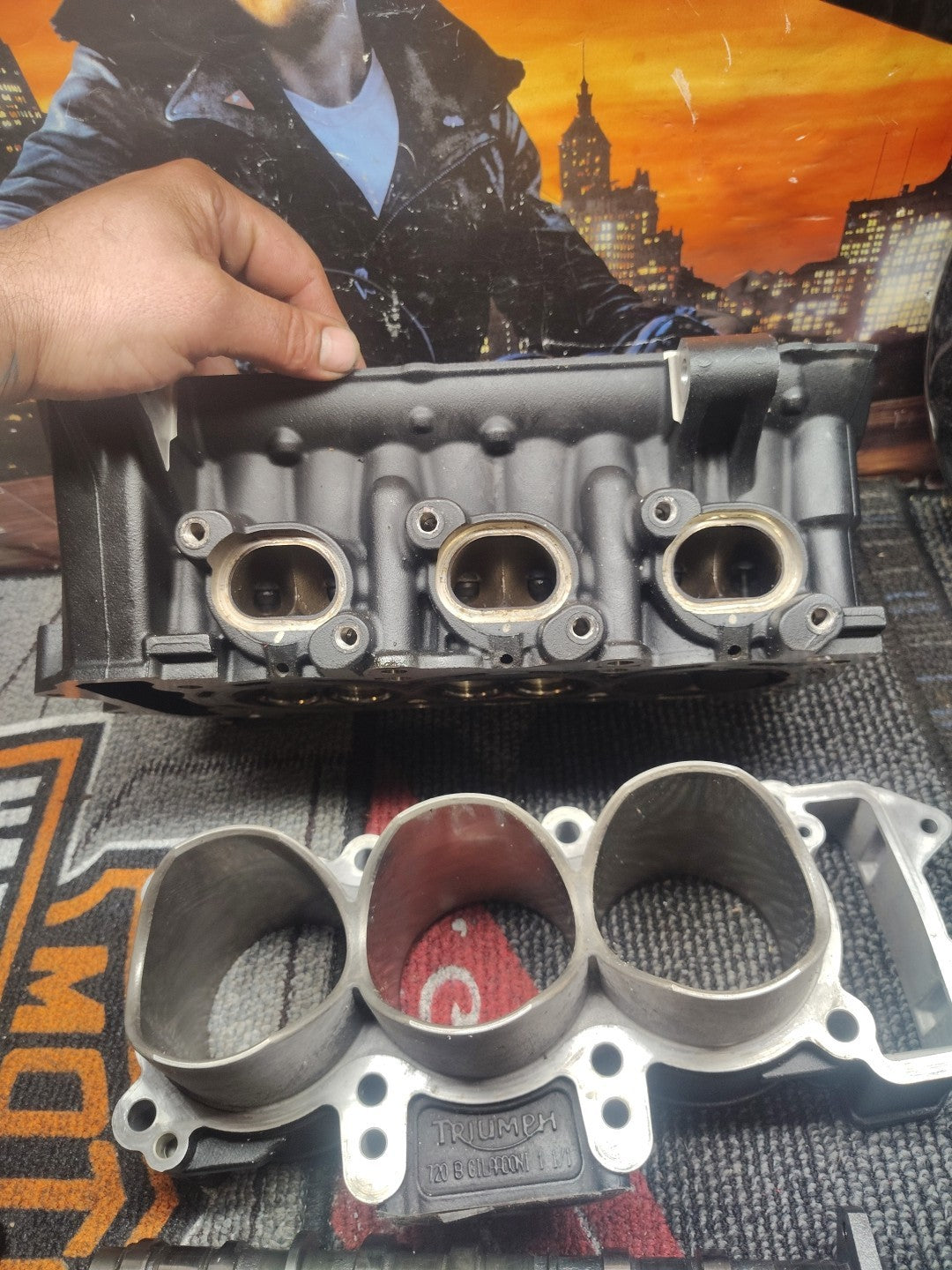 2009 Triumph Street Triple 675 Cylinder Head With Cams Cylinders And Hardware 