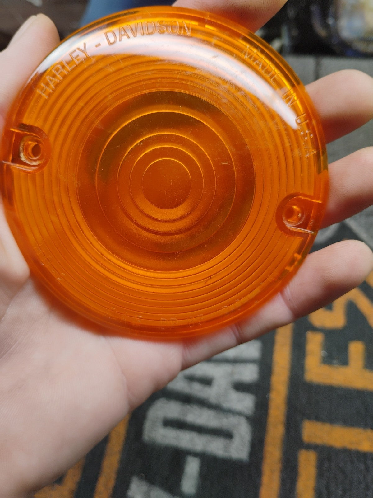 Harley Davidson Turn Signal Lense Amber HD 2 SAE DP 85 DOT PM 