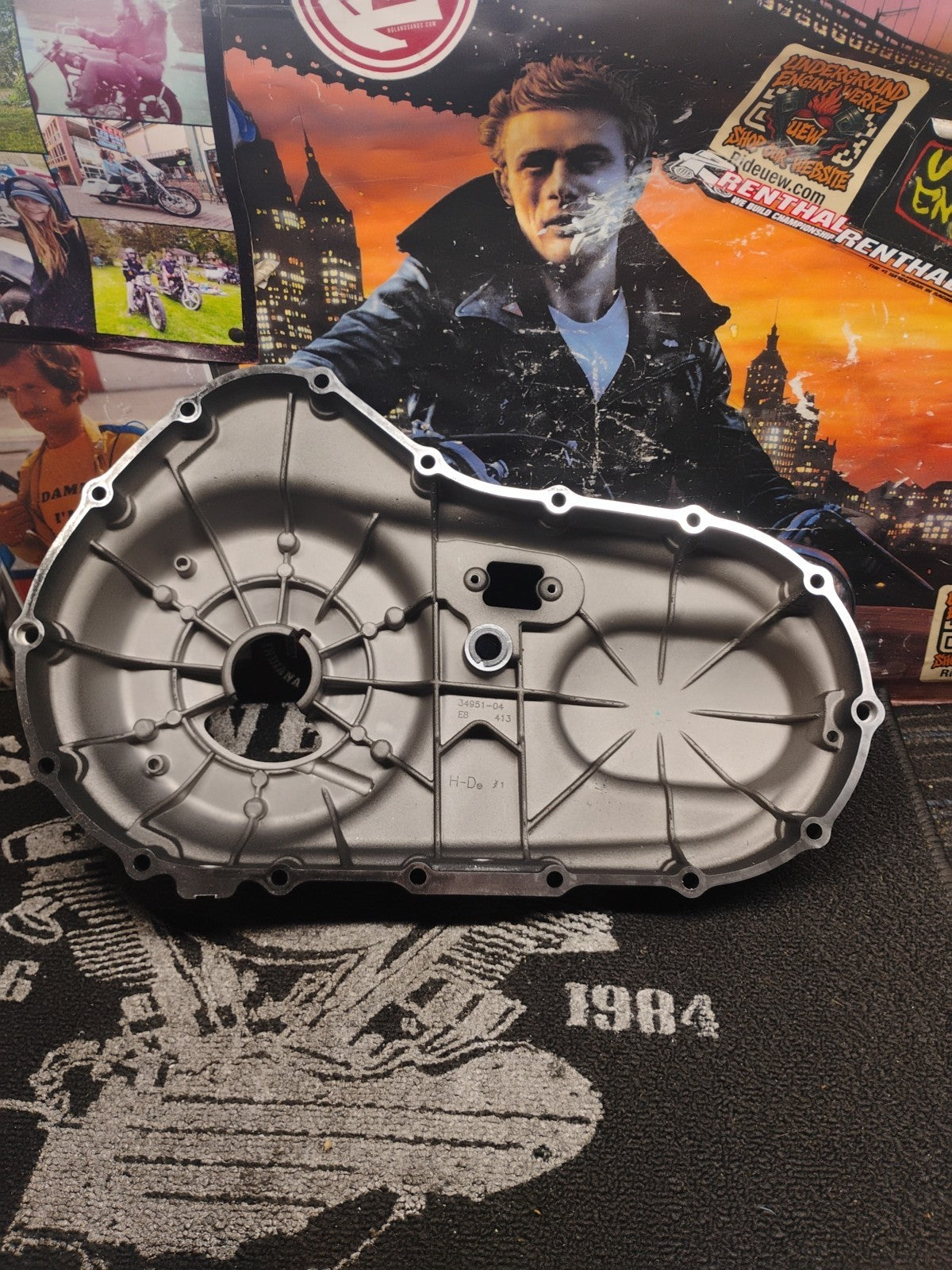 V-Twin Black Outer Primary Cover Harley-Davidson Softail Dyna 35951-04