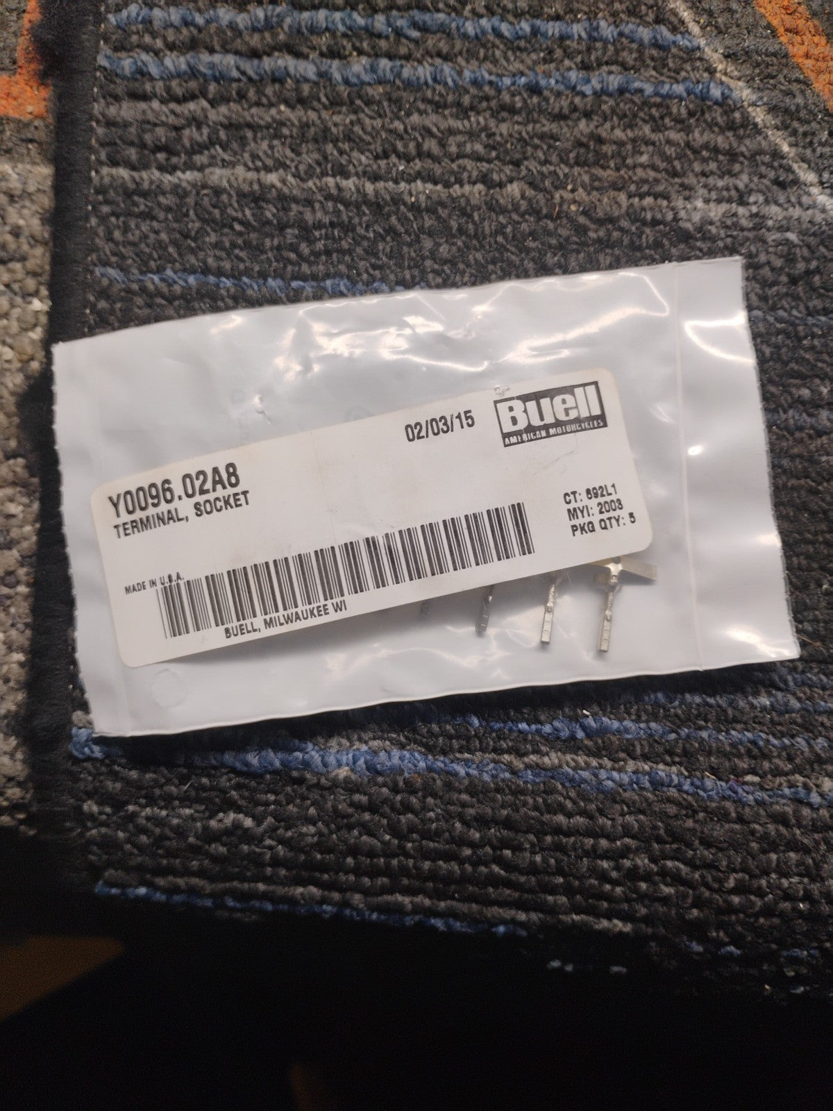 Buell OEM Y00096.0288 Terminal Socket NOS