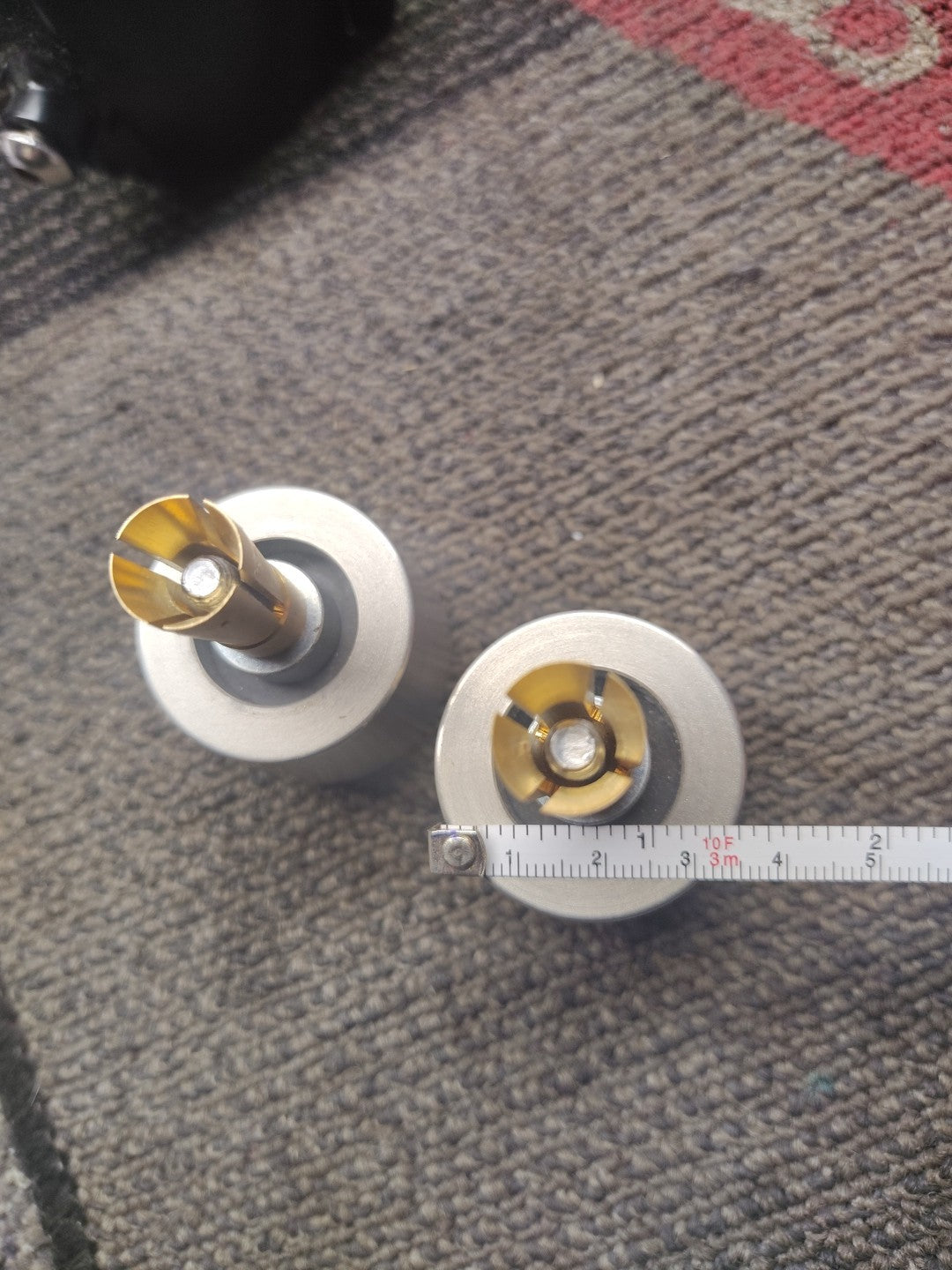 UBE-0922 Cafe Mirror Mount Oberon large universal bar end weights bar - Silver)