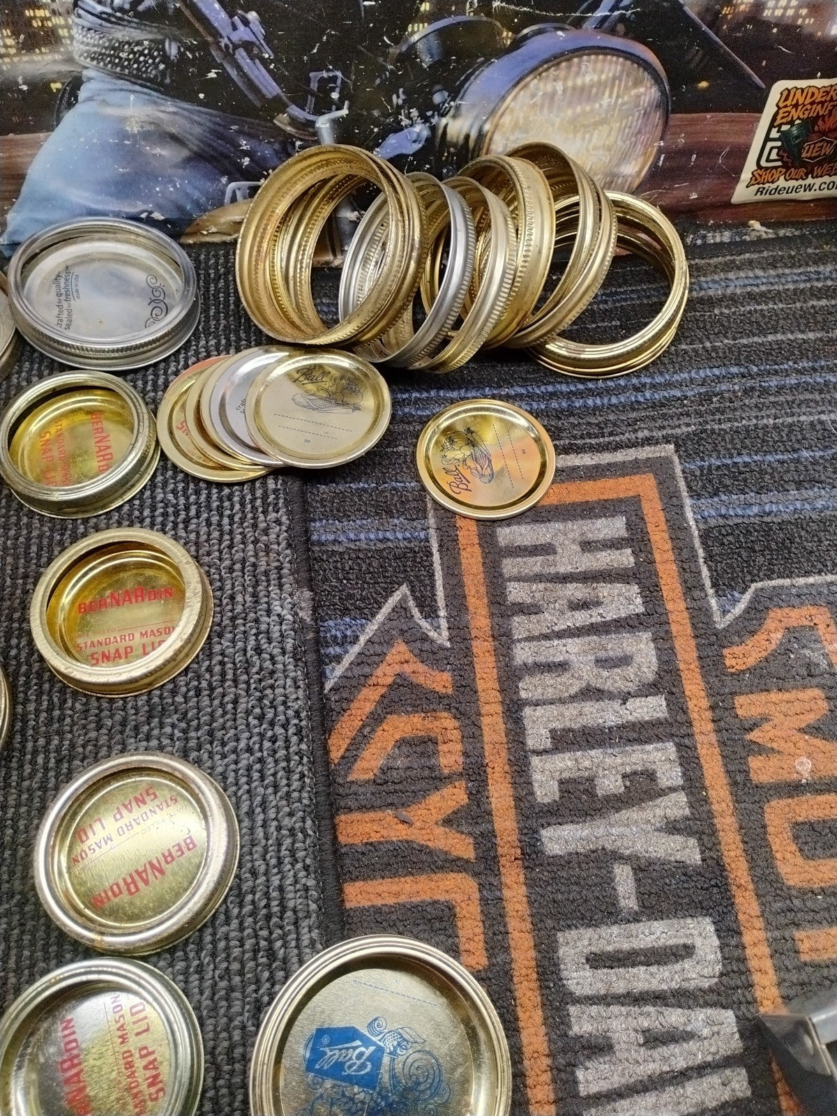 Vintage Kerr Regular Mason Jar 12 Lids Gold In Original Box Canning Food 