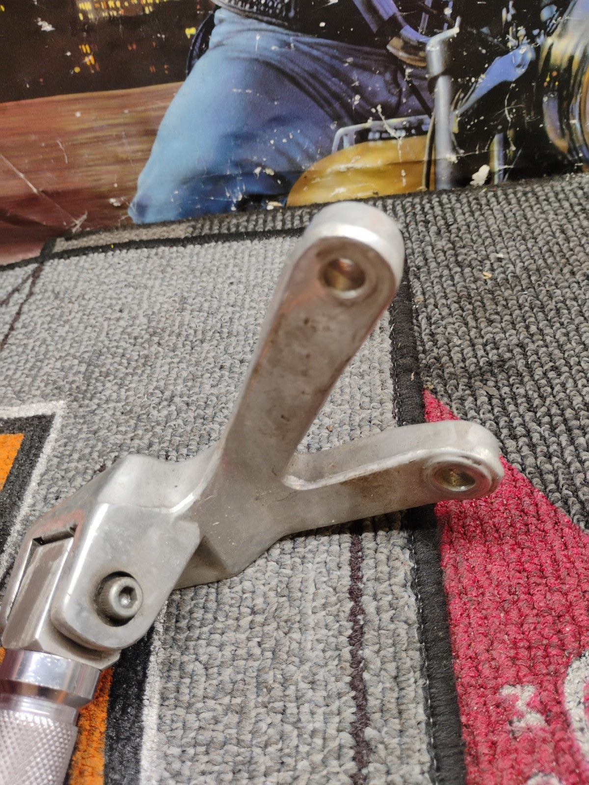 1995 Yamaha YZF600R YZF 600 YZF600 R 600R Right Rear Foot Peg Pedal Mount Back