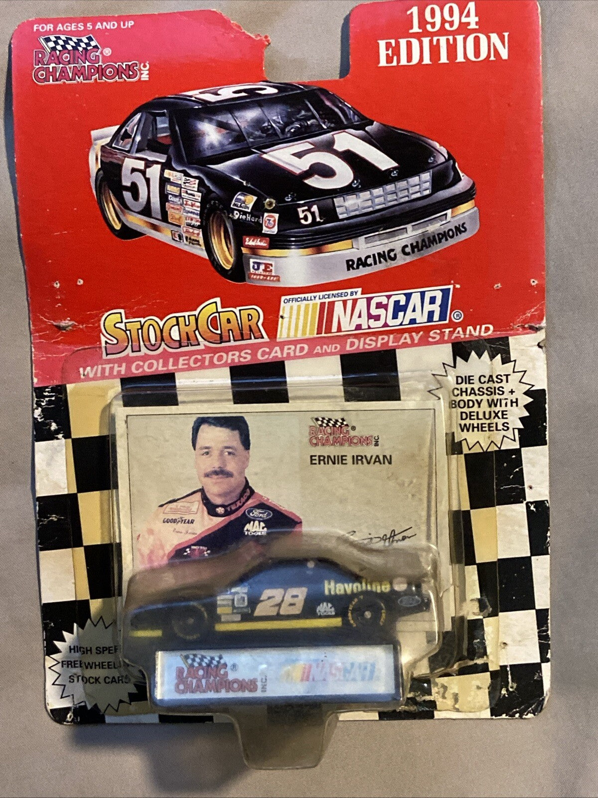 Vintage 1994 Racing Champions Ernie Irvan #28 Havoline 1/64 Nascar Diecast Car