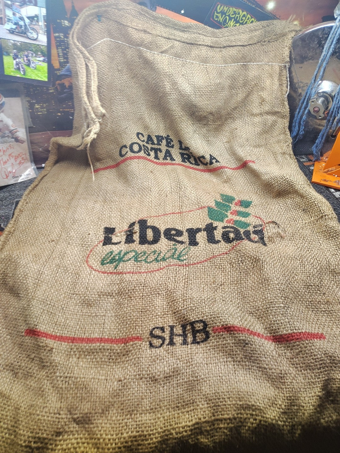 Burlap Coffee 36” Bean Bag Sack CAFEs DO BRASIL BRAZIL Jute Gunny Sack Crafts