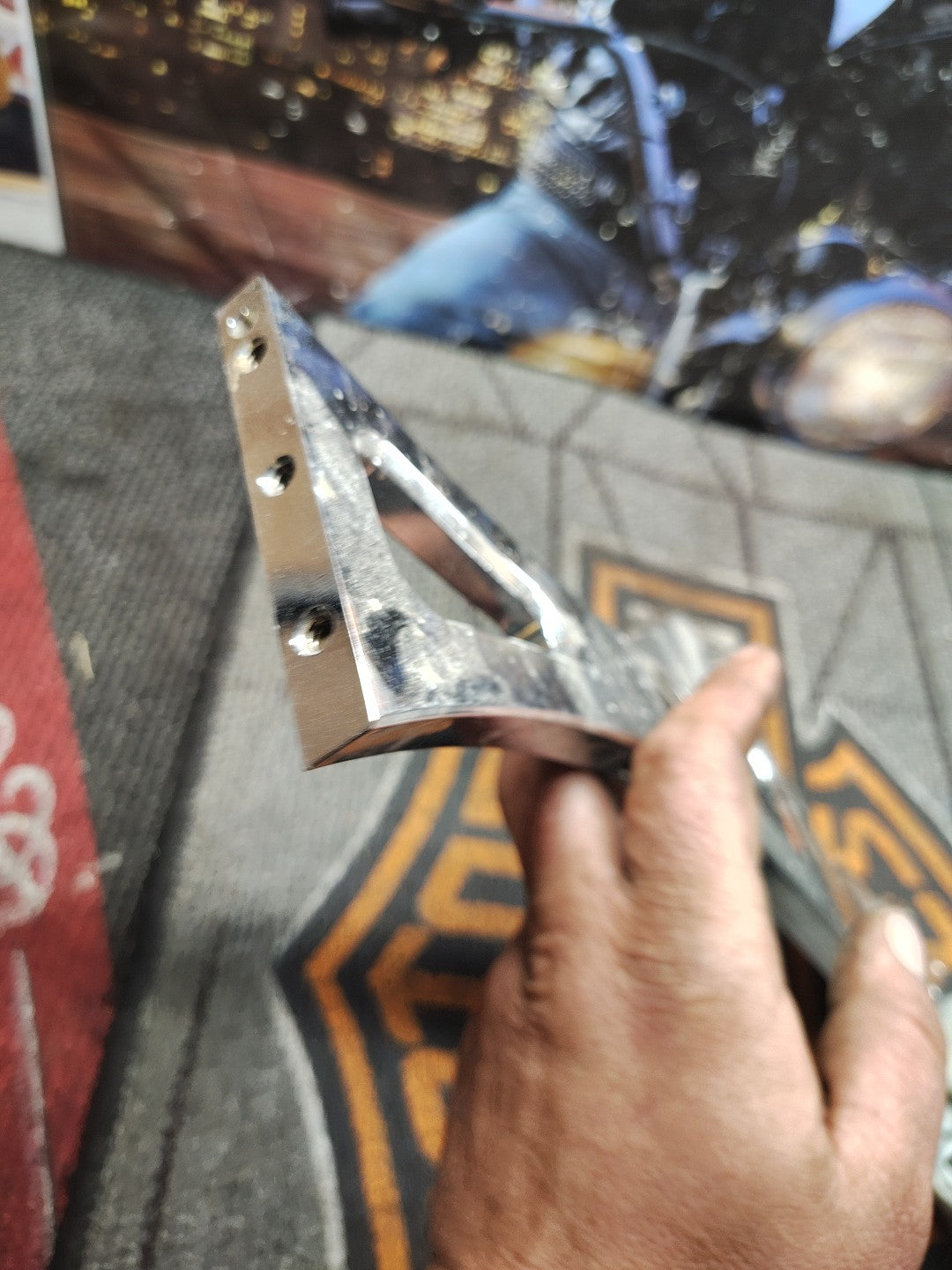 Rear Brake Caliper Mount License plate Bracket Harley Softail 87-99 Custom FXST