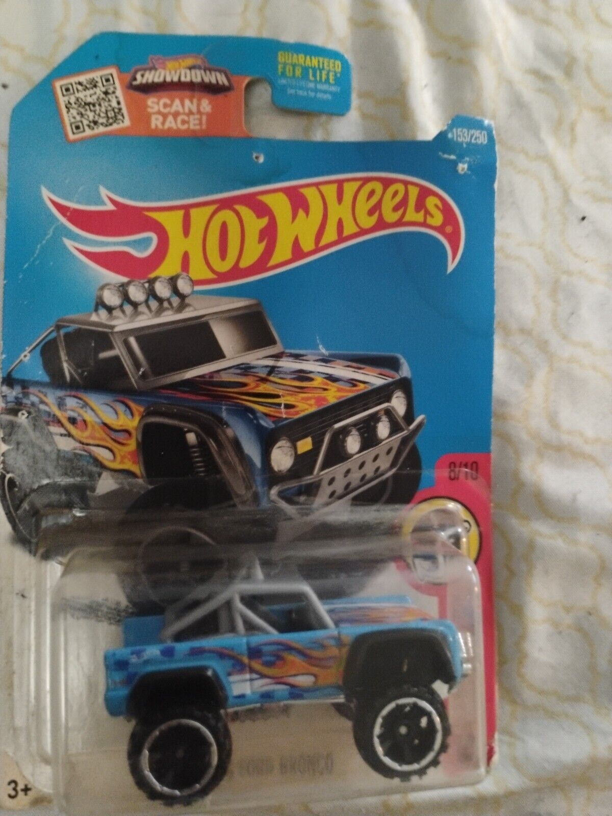                       HOT WHEELS CUSTOM FORD BRONCO ON CARD