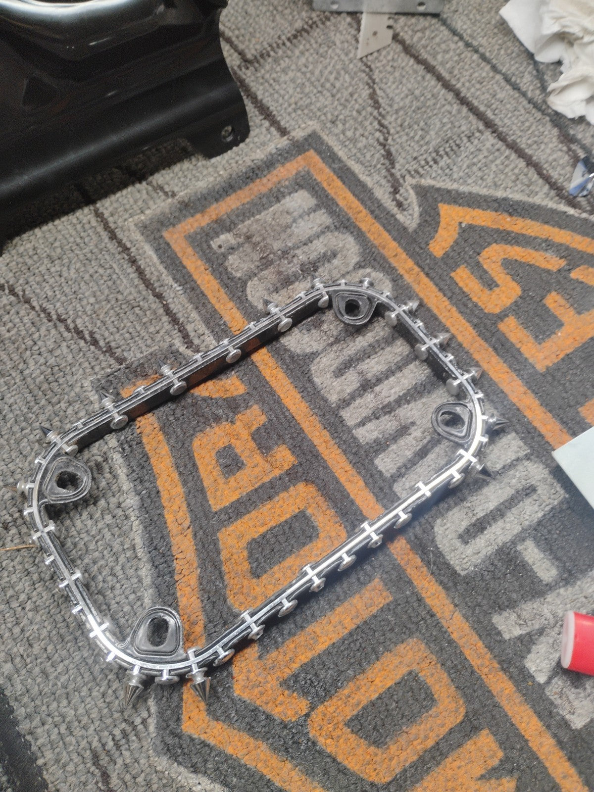 Honda Shadow 1100 VT1100C2 Sabre Studded Rear Tail License Plate Tag Frame Trim