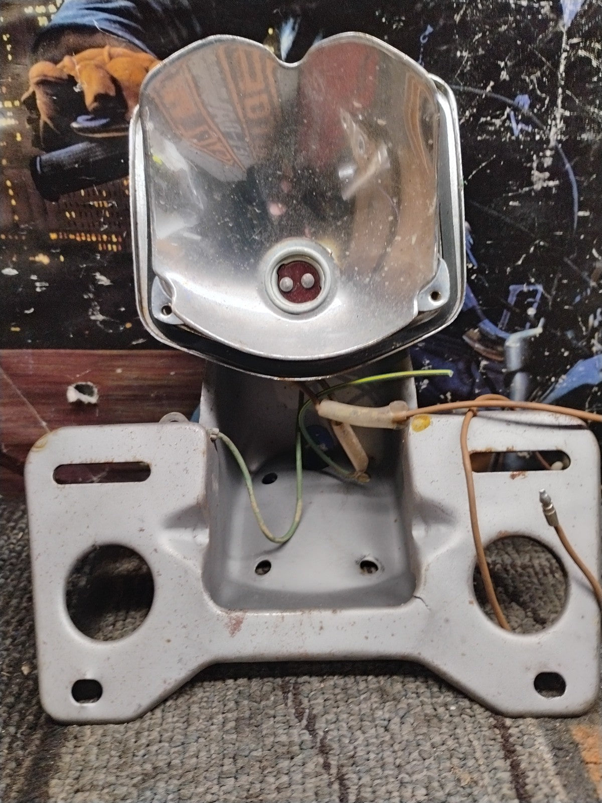 1974 Honda CB125S Brake Light License Plate Holder OEM Tail Light Bracket