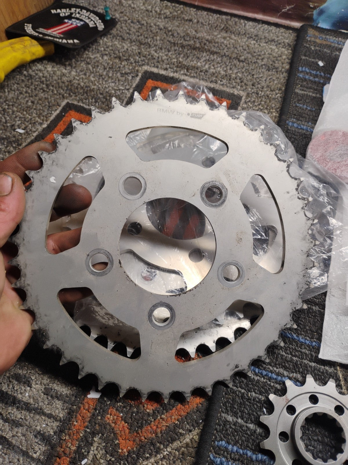 01 BMW Hp4 Racing Motorcycle Sprocket Set  71 11 8 405 217 OEM 1 Set