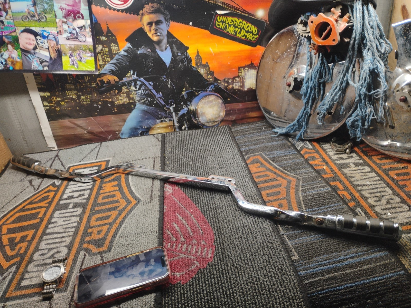 UNIVERSAL VINTAGE HWY PEGS TWISTED CHROME CHOPPER CUSTOM HARLEY HONDA 