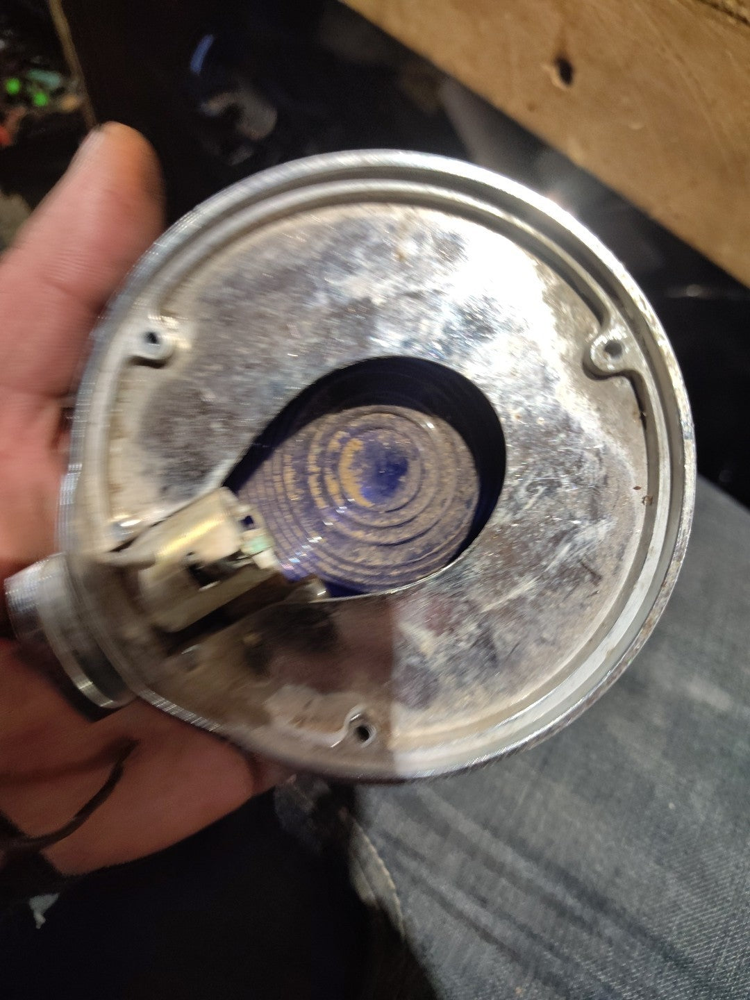 Vintage Cyclestat Blue Flashing Light SAE STI64.For Parts Non Working Condition.