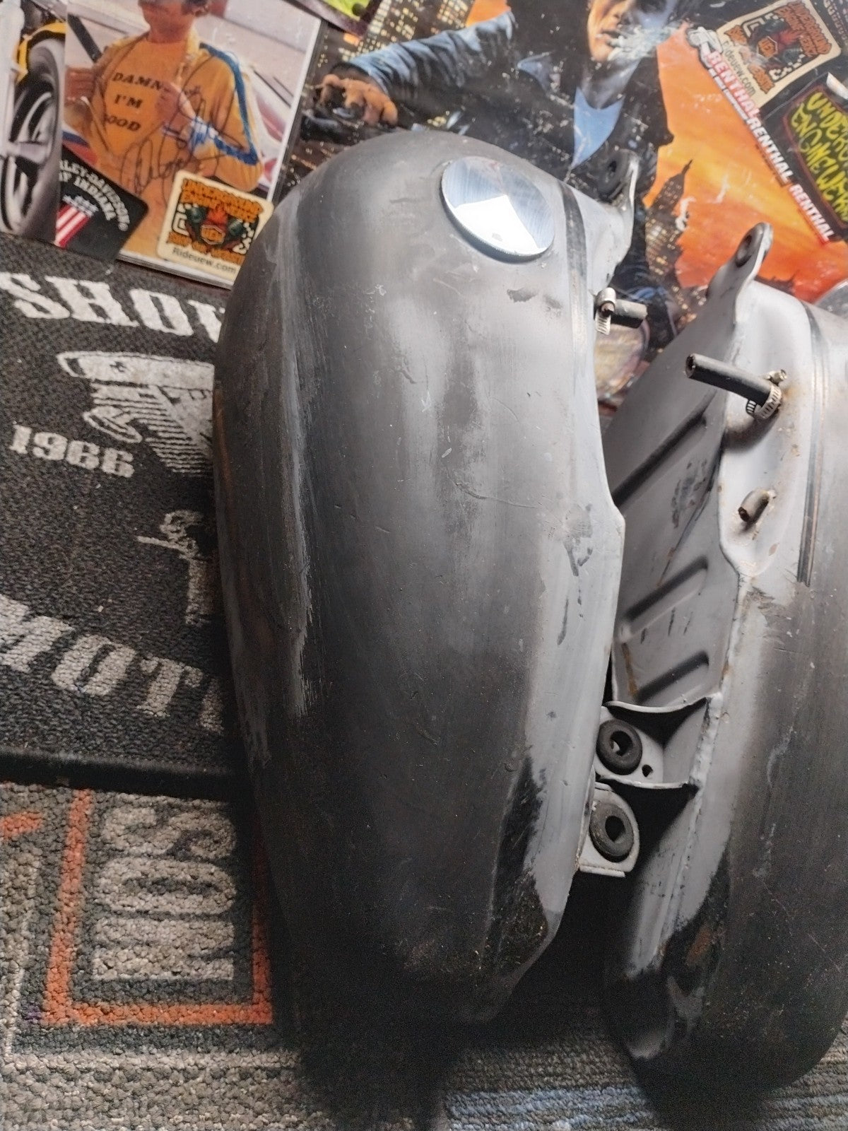 Harley-Davidson Softail Split Gas Fuel Tank Set Raw Steel OEM