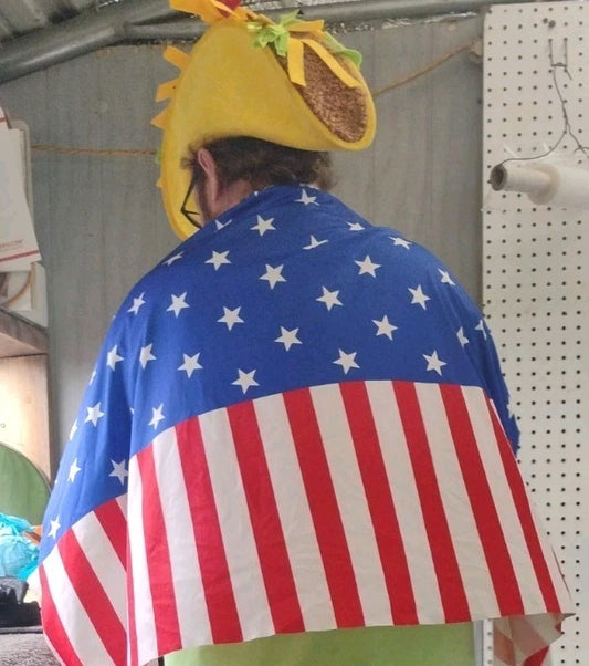 Patriotic Cape - USA Flag Design - Costume - OSFM