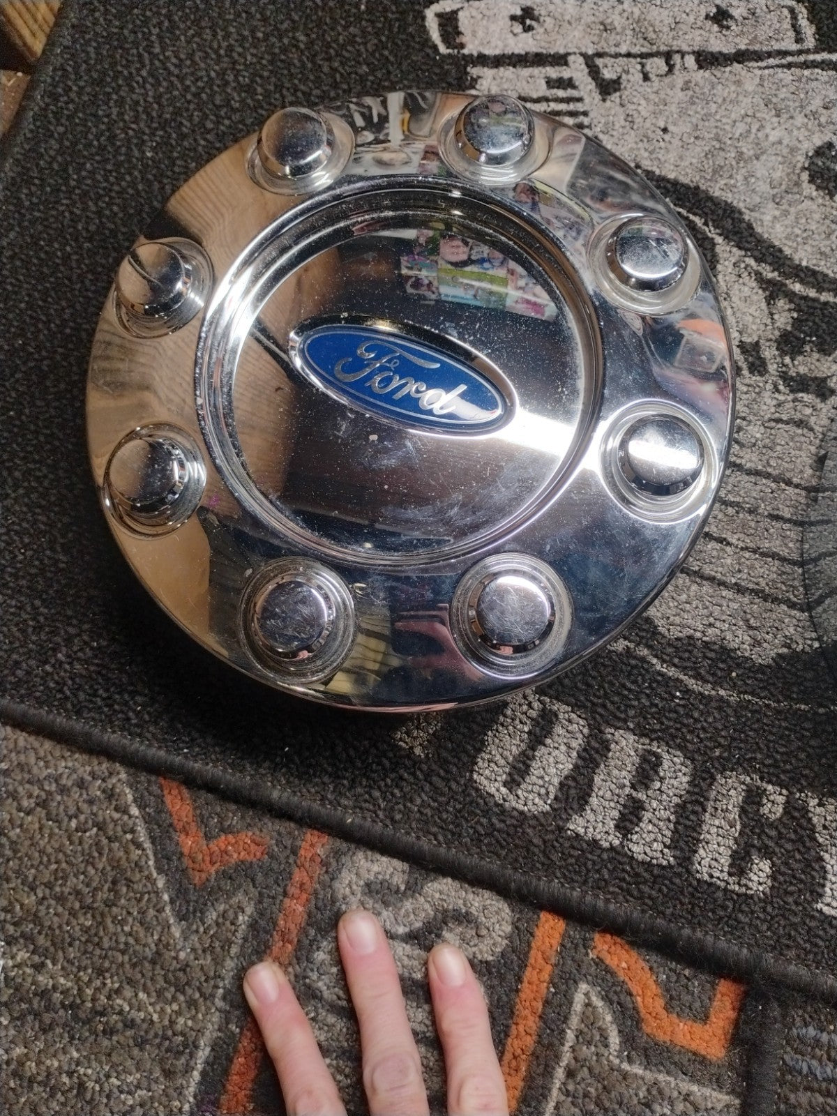 Set of 4 OEM Ford King Ranch Center Caps Chrome Hub Covers
