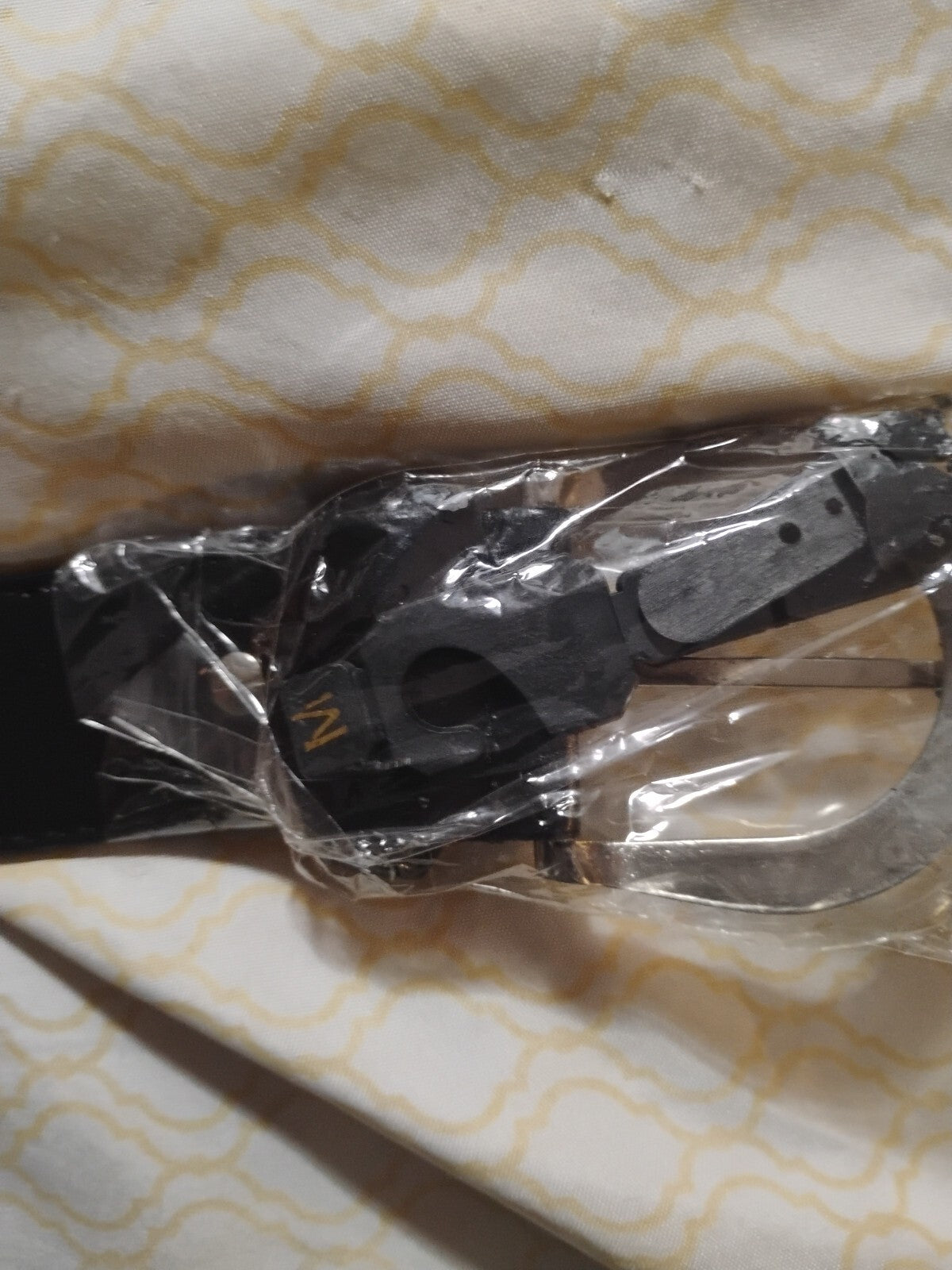 USA Eagle Genuine Leather Belt Size 34-36 Black Vintage USA American Bald Eagle