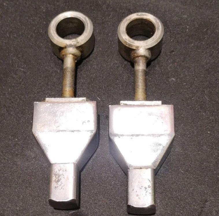 72 Harley FXE FX-1200 Super Glide Shovelhead Rear Axle Chain Adjusters Pair