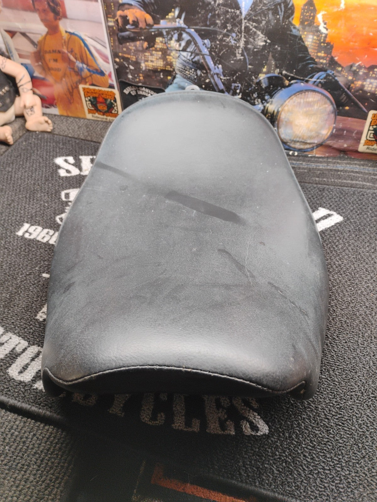 Genuine Harley Sportster Solo Seat OEM Black 1996-2003 Gunfighter Style