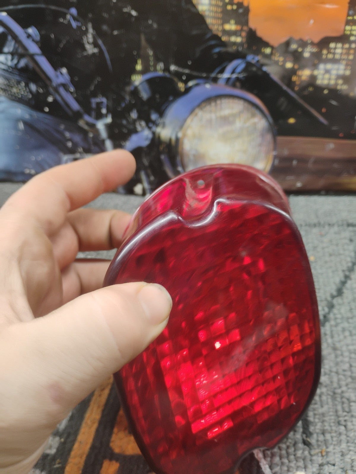 Drag Specialties - 12-0402C - Laydown Taillight Lens - Red