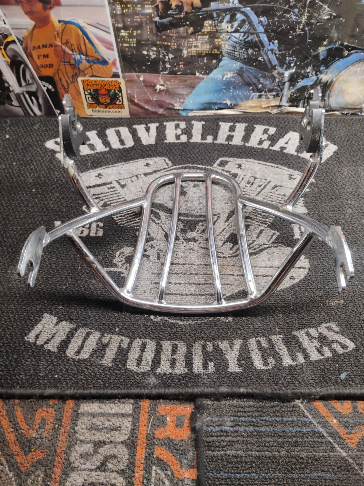 Chrom HARLEY Sportster XL 2004^ Solo Detachable OEM Motorcycle Luggage Rack