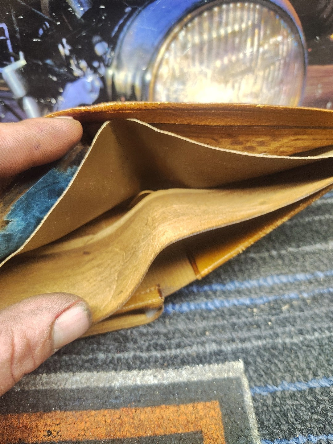 Handcrafted Maya Style leather Wallet