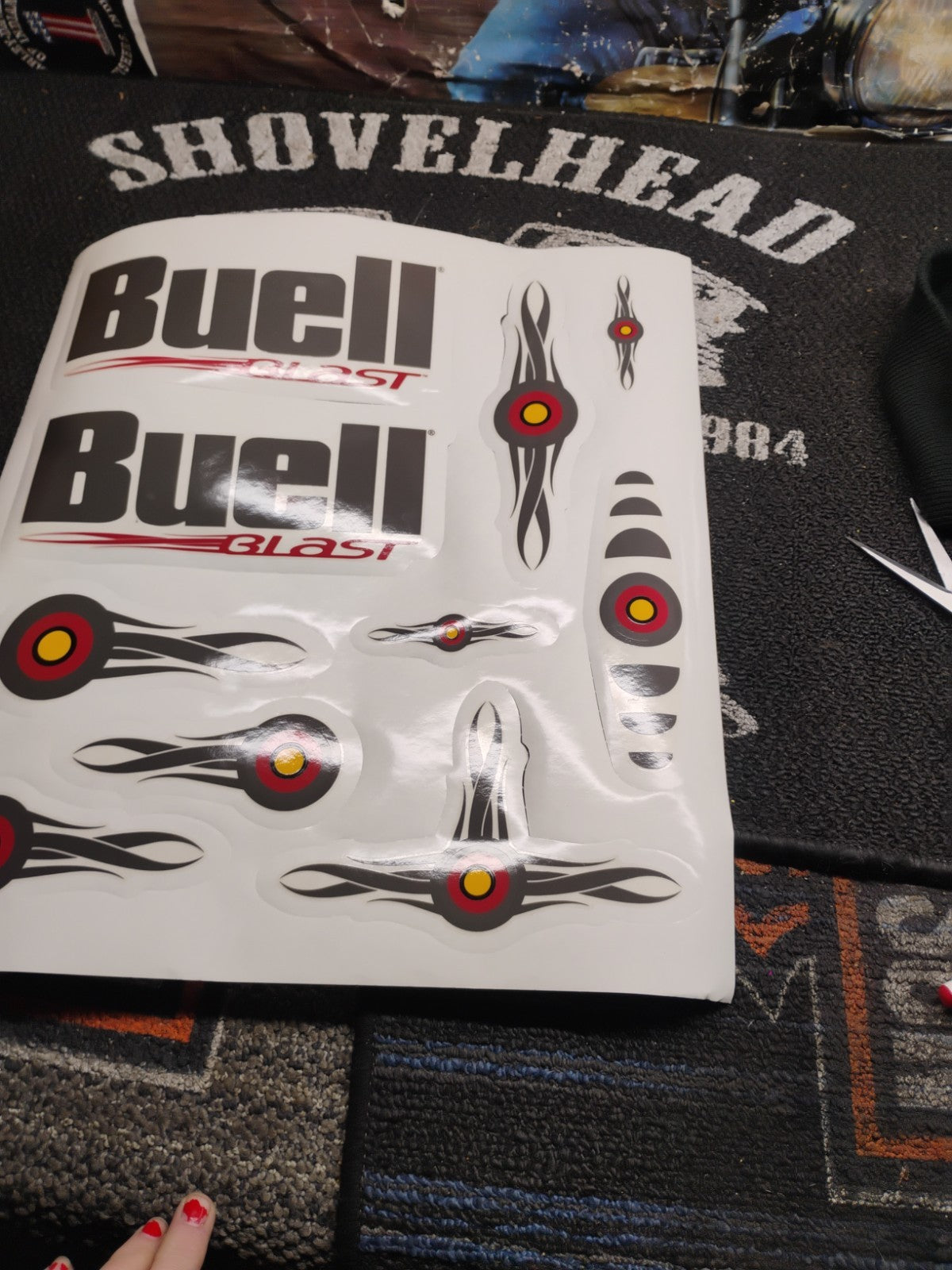 NOS Buell Blast Mesa Personal FX Art Decal Set 2 H-D 13622-00Y