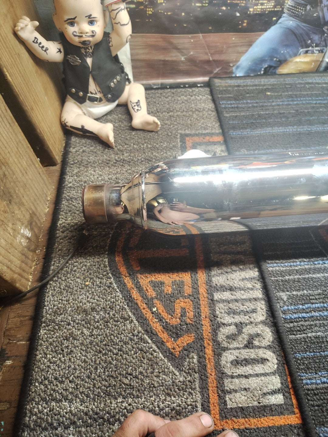 Harley-Davidson Dyna FLD Rear Chrome Exhaust Muffler 65906-12 2012-2016