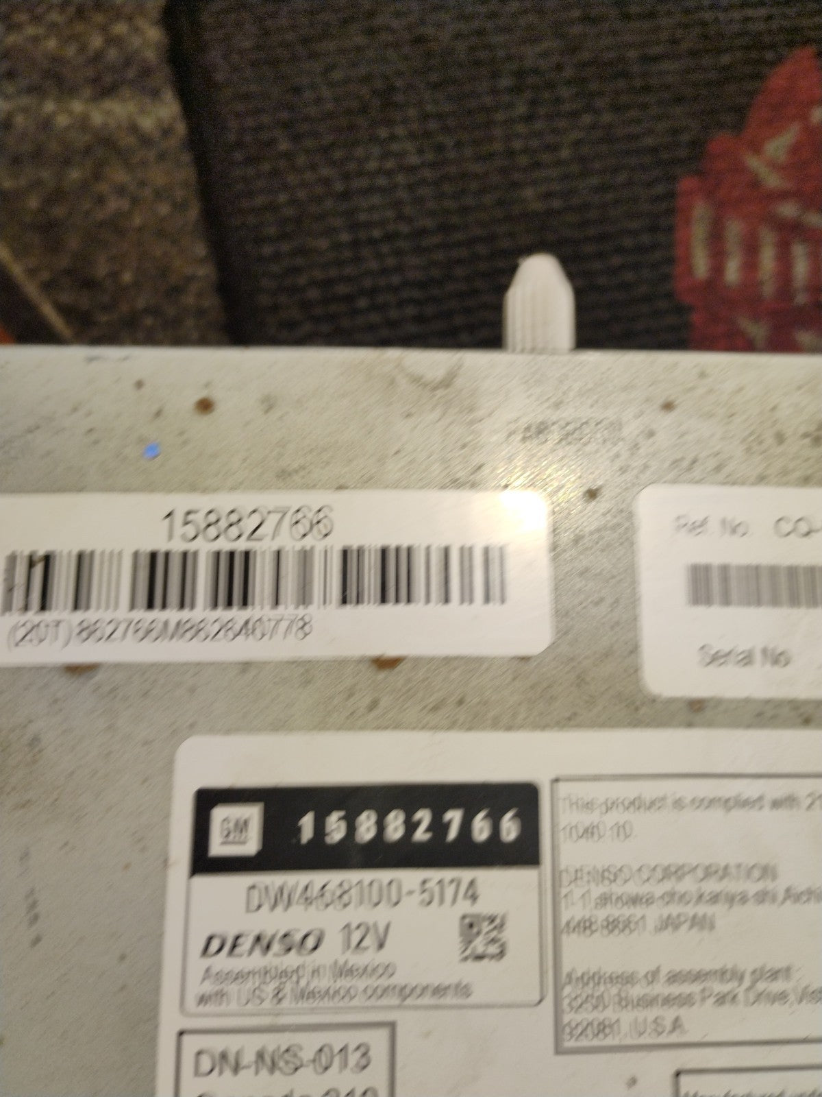 2010-2011 GMC SIERRA 1500/2500/3500 RADIO RECEIVER; PART# 20883056;(UNTESTED)