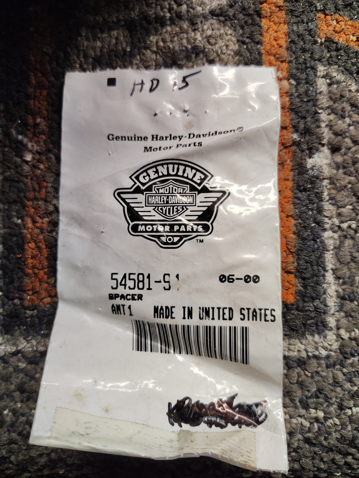 Harley Davidson OEM 54581-9 Spacer Genuine NOS