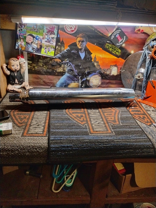 17-24 Harley Tri Glide FLHTCUTG Exhaust Stock Muffler Blunt Tip OEM 64900244B