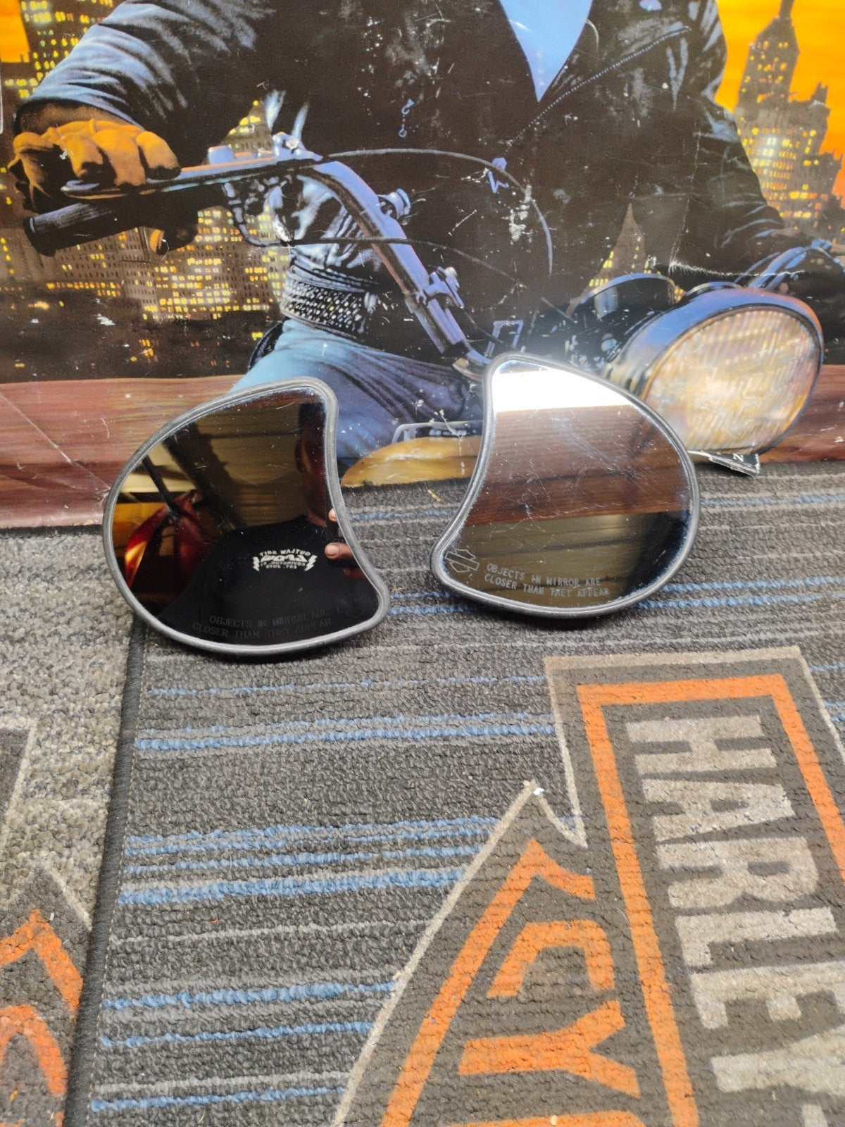 Genuine 09-20 Harley Davidson Touring Inner Fairing Mirrors USED Oem