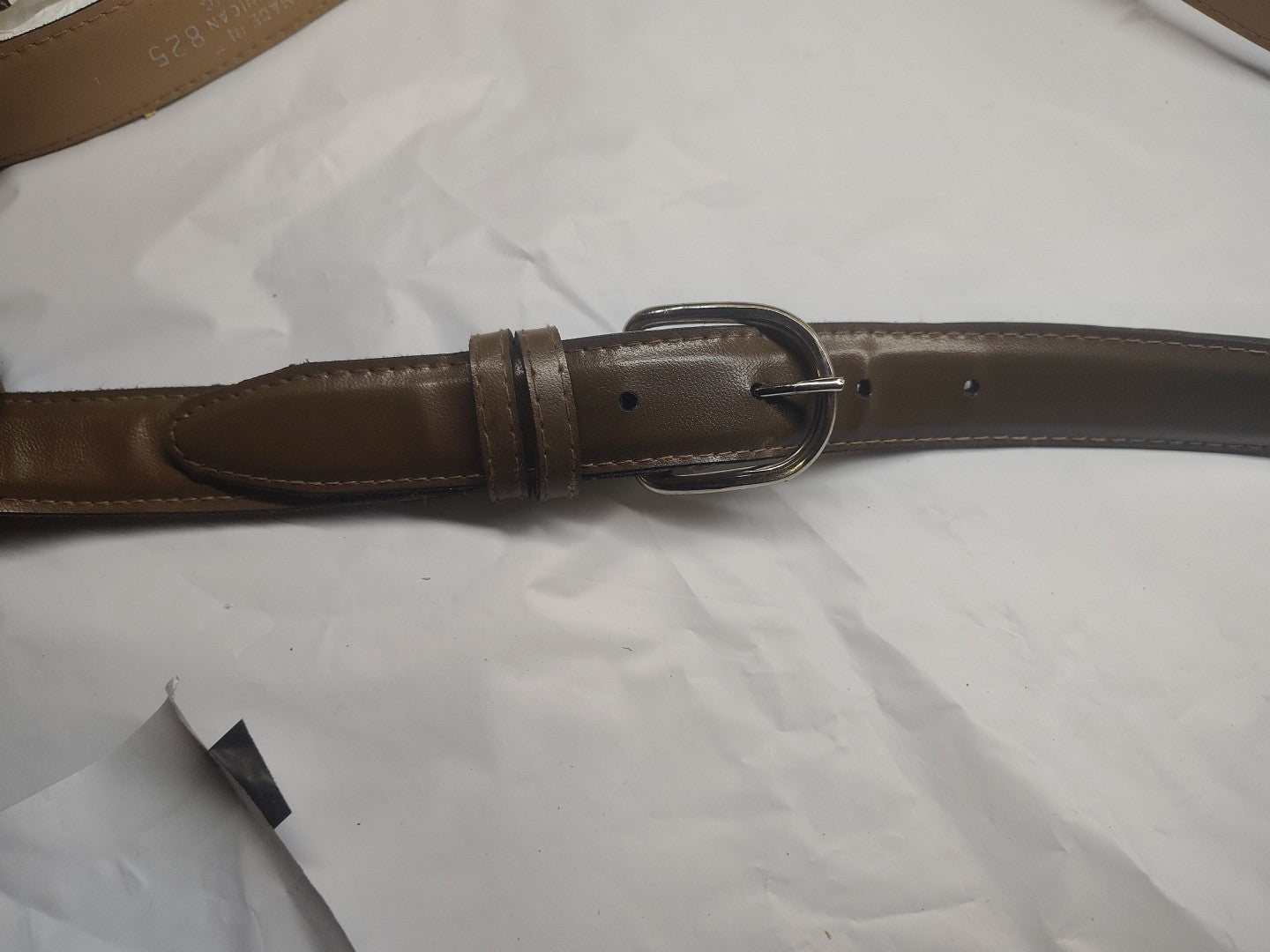  Genuine Leather TAN Dress Belt Brown 48/852 48" 1" Wide 