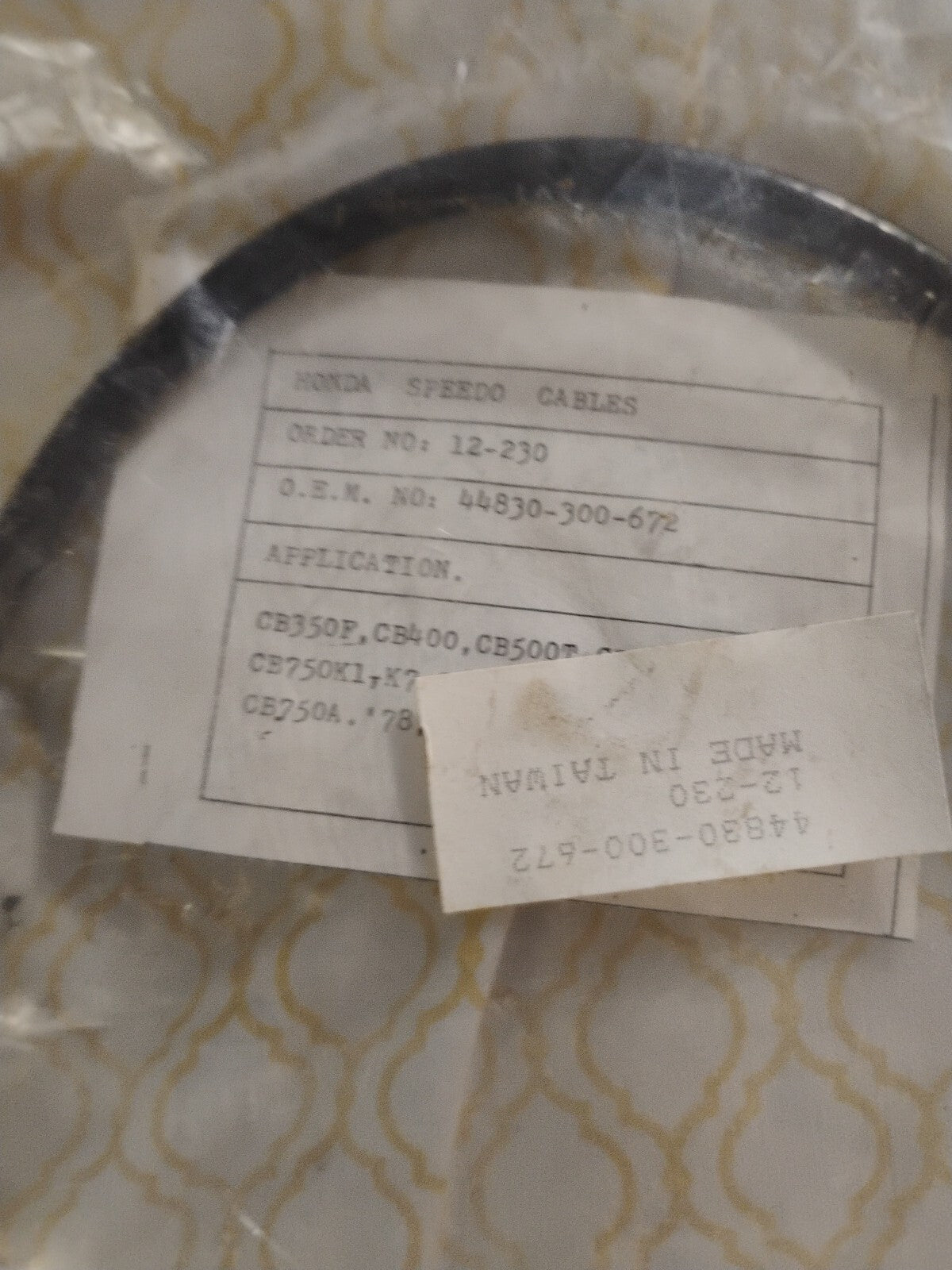 Honda Nos Pro Genuine 750 Speedometer Cable Speedo 450 500 125 250 350 900 1000 