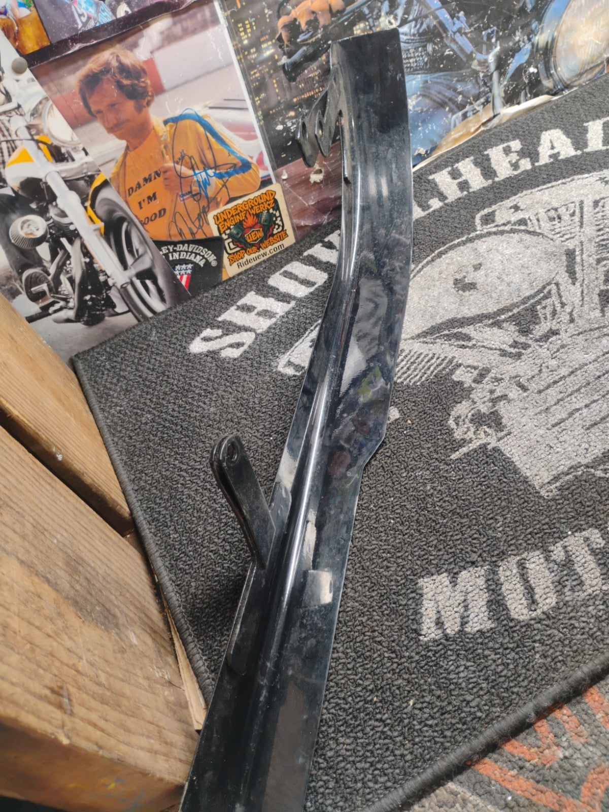 OEM Harley-Davidson Ironhead Sportster Rear Chain Guard Black Steel