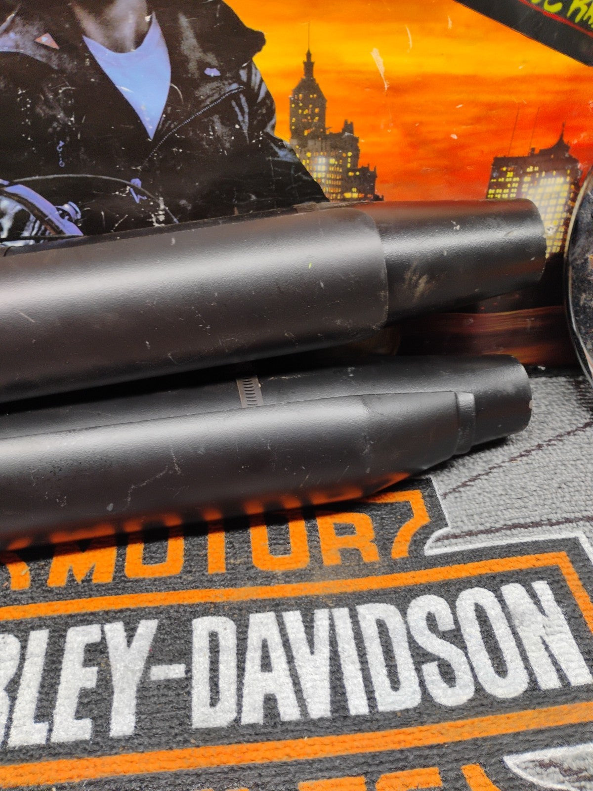Genuine 14-23 Harley Davidson XL1200 883 Sportster Slash Cut Slip On Muffler Set